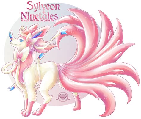 Sylveon X Ninetales | Pokemon fusion art, Pokemon eevee evolutions, Pokemon eeveelutions