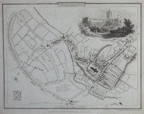 Antique Map of St. Albans - St. Albans
