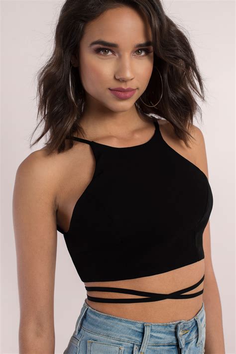 Black Crop Top - Black Top - Light Black Shirt - Crop Top - $11 | Tobi US