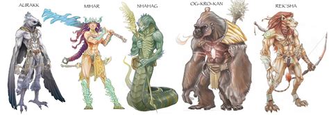 Some savage race concepts | Fantasy concept art, Dungeons and dragons races, Fantasy art