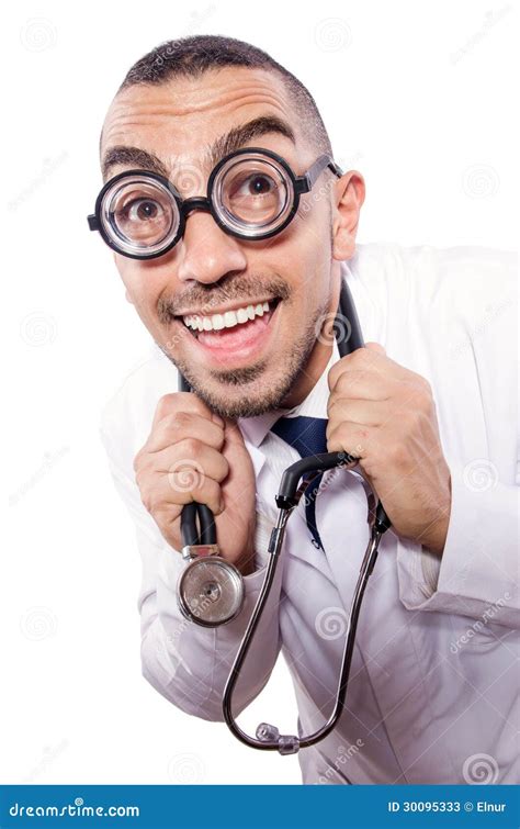 Funny doctor stock image. Image of male, clinic, funny - 30095333