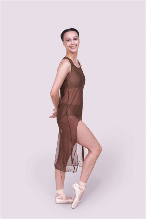 Tonya Mesh Dress - Merlot | Anina Dancewear