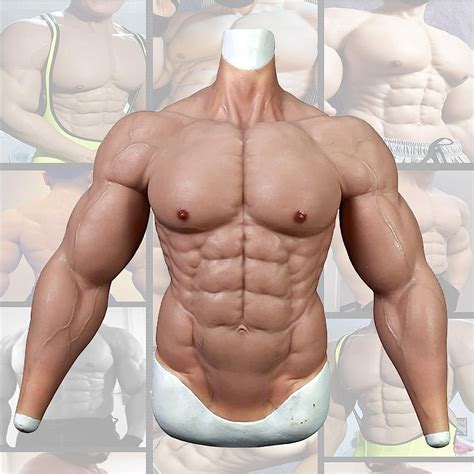 Buy SUNWEII Silicone Muscle Suit Strengthen Cosplay Realistic Fake Muscle Suit with Arms ...