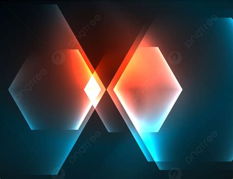 Techno Glowing Glass Hexagons Vector Background, Sexangle, Art, Neon ...