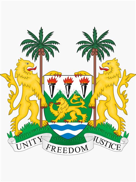 "Sierra Leone Coat of Arms" Sticker for Sale by Tonbbo | Redbubble