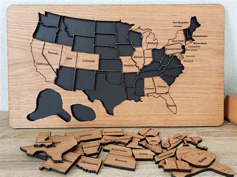 US States Tracker Board | USA Roadtrip Tracker | Whake Studios