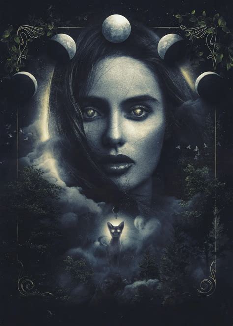 'Lilith' Poster by Barrett Biggers | Displate | Black moon lilith, Metal posters art, Art