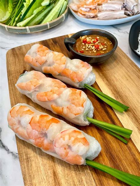 The Best Vietnamese Spring Rolls with Easy Peanut Sauce – The Savory ...