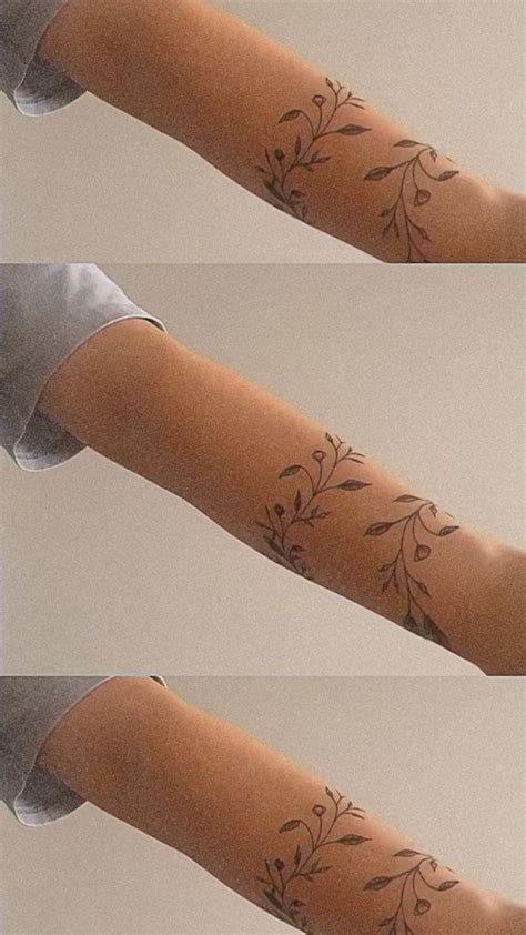 fine line vine tattoo | Minimal tattoo, Small tattoos, Arm tattoo