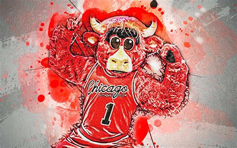 Benny The Bull Art Mascot Chicago Bulls Nba Usa Chicago Bulls Mascot ...