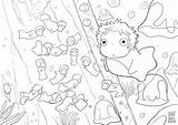 Ponyo Coloring Pages  Home sketch template