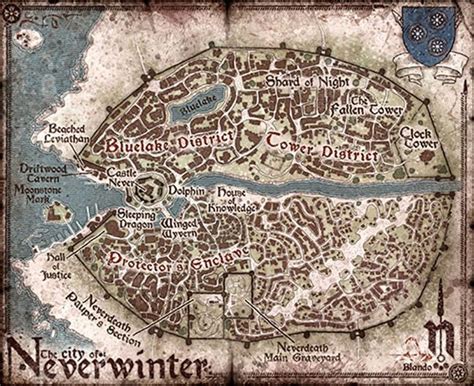 D&D Neverwinter Map - Vector U S Map