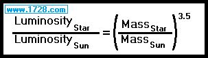 MASS LUMINOSITY RELATION