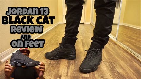 Jordan 13 Black Cat Review w/ on foot! - YouTube