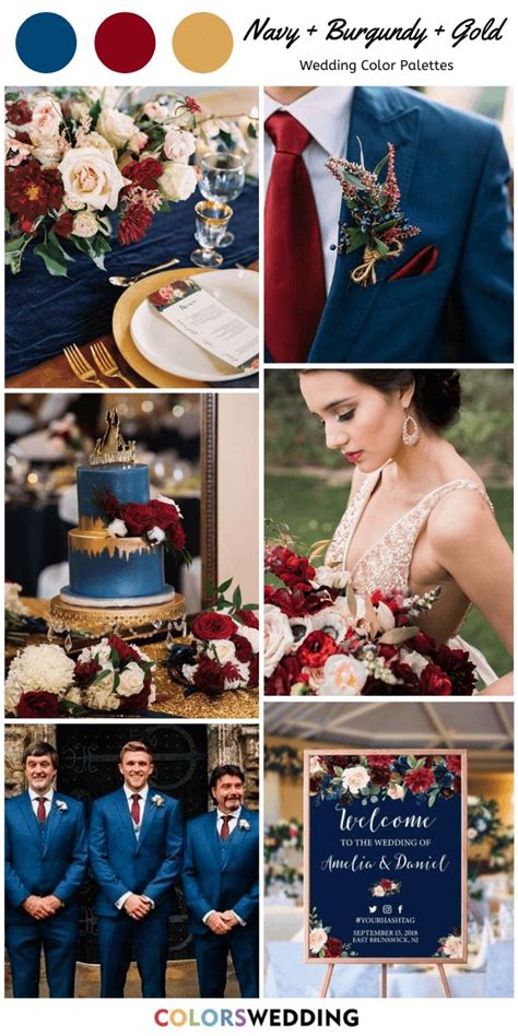 Top 7 Navy Blue and Gold Wedding Color Combos | Gold wedding colors ...