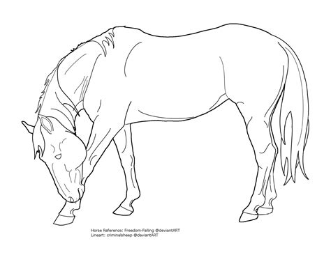 Bowing horse lineart by criminalsheep | Horse drawings, Horse coloring ...