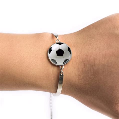 2018 Football bracelet Jewelry Football silver bracelet Gift for Soccer Player gift|Soccers ...