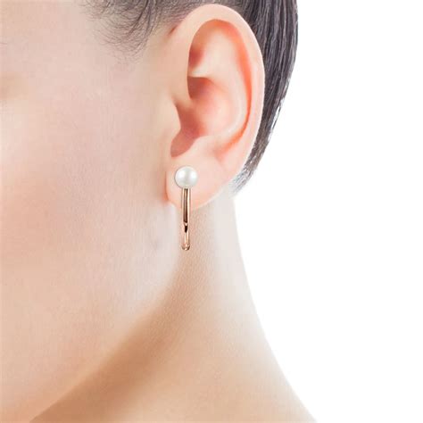 TOUS medium Basics Earrings in rose Gold Vermeil with Pearl - Tous Site US