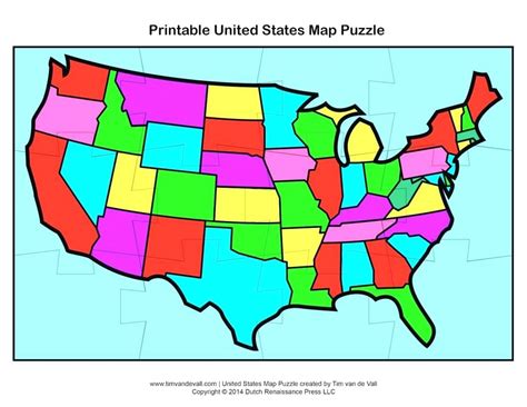 United States Map Puzzle Printable | Printable Maps