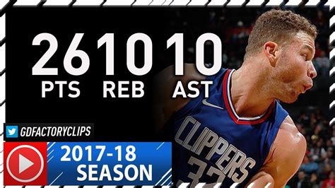 Blake Griffin Triple-Double Full Highlights vs Hawks (2017.11.22) - 26 ...