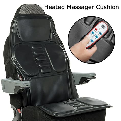 9 Intensity 9 Mode Electric Heated Massager Cushion,Vibrating Back Neck Lumbar Full Body ...