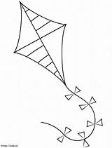 Kite 12 coloring Page sketch template