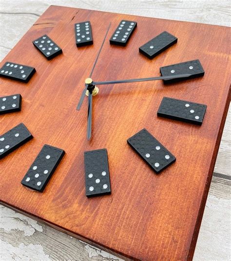 Handmade Wooden Domino Clock Upcylcled Clock Domino Clock | Etsy Vintage Wall Clock, Clock Wall ...
