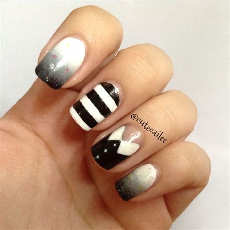 Wednesday and Pugsley Addams Inspired Nails | Nails, Nail art images ...