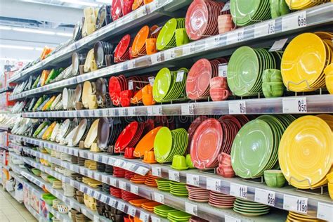 Plates colors stock photo. Image of perspective, bazar - 33104738