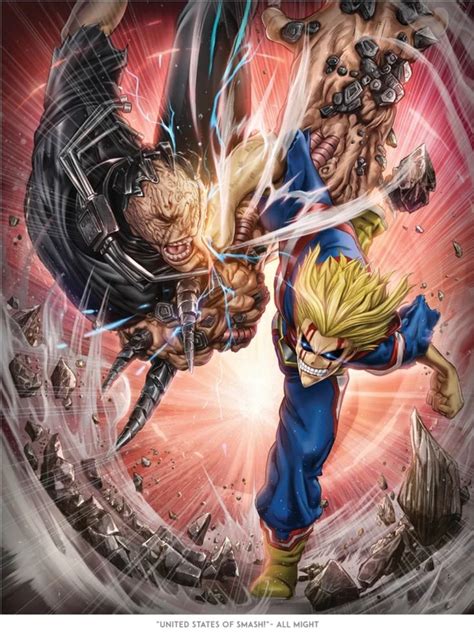 (ANIME) ALL MIGHT (UNITED STATES OF SMASH) - PREMIUM ART PRINT | Art prints, Art, Canvas print ...