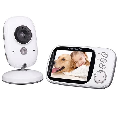 3.2in 2.4GHz Wireless Baby Sleep Monitor Camera support Auto Pair Plug and Play 2 way Talk IR ...