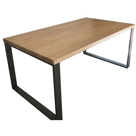 Rectangular Engineered Wood MS Frame Wooden Table, Without Storage at Rs 825/square feet in Pune