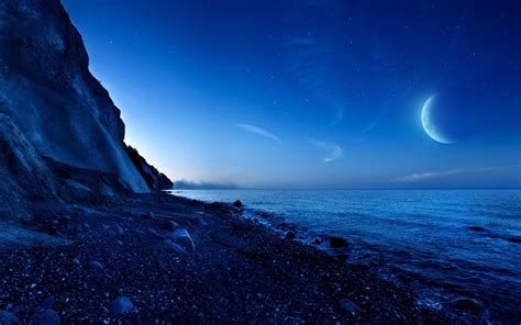 Moon Over Ocean Waves Wallpapers - Wallpaper Cave