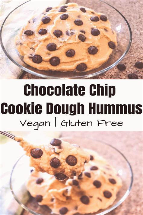 Chocolate Chip Cookie Dough Hummus Easy Vegan Dessert Recipe Chocolate ...