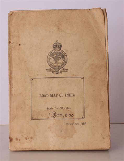 Road Map of India. Scale 1 inch to 50 miles [1:300,000]. Sixth Edition ...