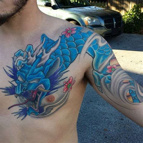 Blue Dragon Chest, Shoulder & Arm Piece | Best tattoo design ideas ...