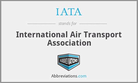 What does IATA stand for?