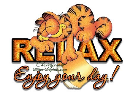 Relax Enjoy Your Day day animated friend garfield enjoy gif good day beautiful day friend ...