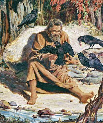 1 Kings 17: Elijah Fed by Ravens | Biblical artwork, Elijah bible, Biblical art