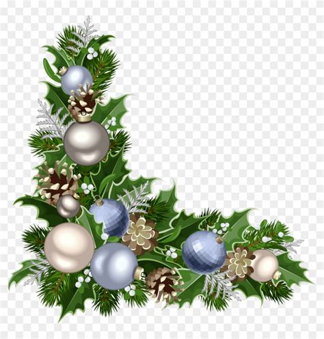 Christmas Ornaments Clipart Corner Border - Christmas Ornaments Clipart ...