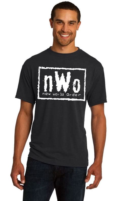 Items similar to Men's nWo New World Order WWE Black with White logo T ...