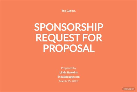Basic Sponsorship Proposal Template - Google Docs, Word, Apple Pages | Template.net
