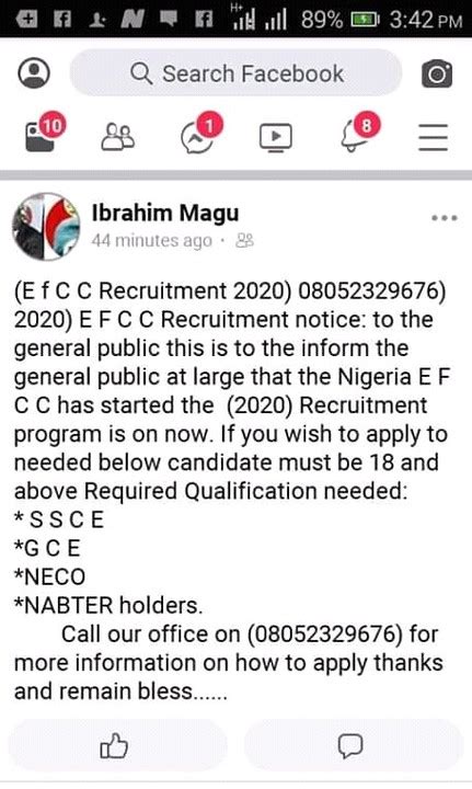 EFCC Recruitment 2020 - Politics - Nigeria