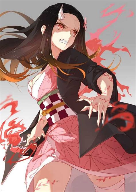 Anime Nezuko Kamado Angry Kimetsu No Yaiba Art Draw Nezuko Kamado | Images and Photos finder