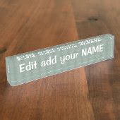 Acrylic Desk Nameplate NAME, title, logo design | Zazzle