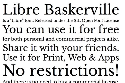 Libre Baskerville Font | Pablo Impallari | FontSpace