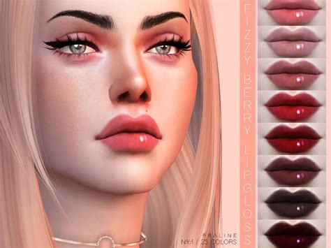 Lana CC Finds - Fizzy Berry Lipgloss | Sims 4, Sims, Sims 4 cc makeup