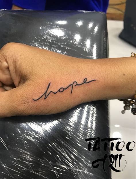 hope tattoo hope tattoo design small tattoo on hand hope tattoo on hand by anuag chouhan @tattoo ...