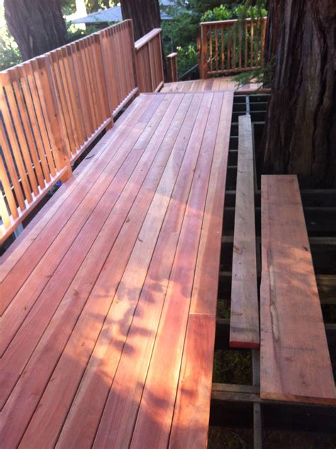 Redwood deck in redwoods | Redwood decking, Outdoor decor, Home remodeling