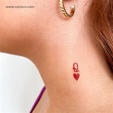 Queen of Hearts Temporary Tattoo - Set of 3 – Tatteco